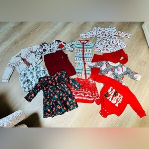 Girls Luxury Brands Christmas Clothes Bundle - EUC - 6-9 month